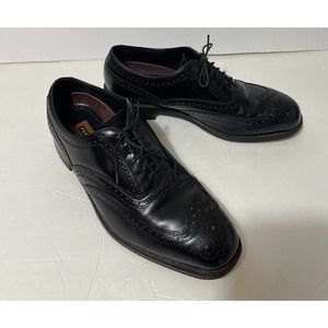 FLORSHEIM Men’s 9 D Black Leather Oxford Shoes